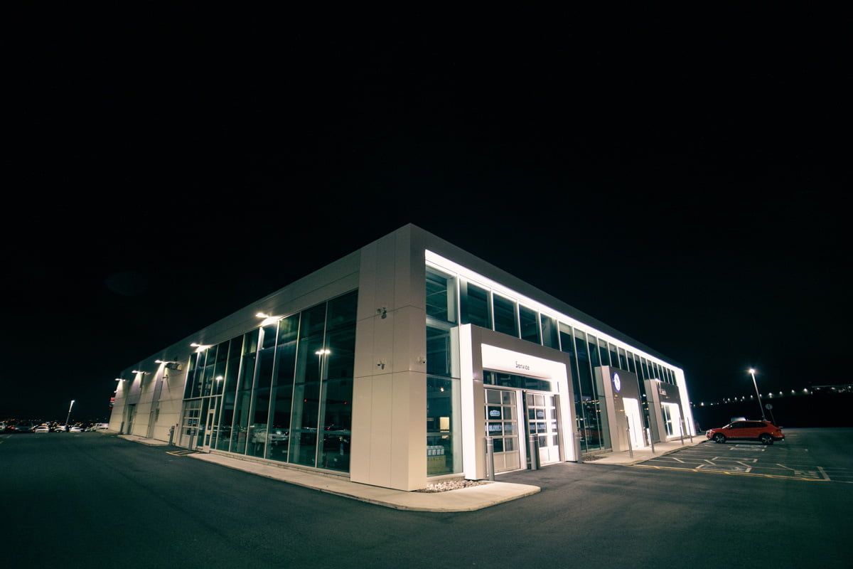 exterior of auto body repair shop